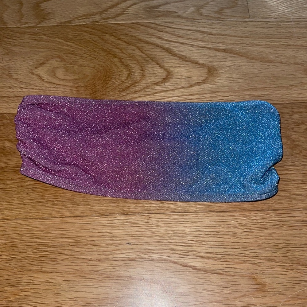 Beach Riot multicolor glitter bikini top